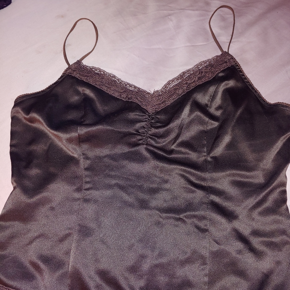 Brown silk camisole